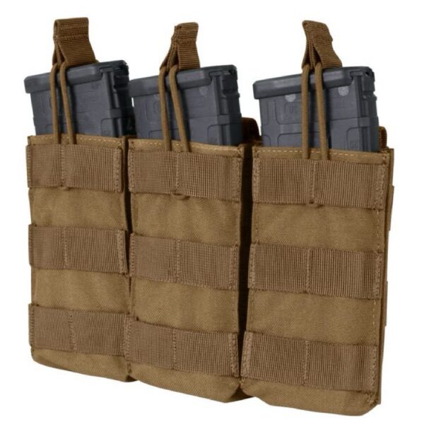BOLSA TRIPLE PARA CARGADORES M4/M16 CON TAPA ABIERTA CONDOR