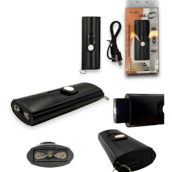Linterna Electroshock Tipo USB Tomahawk