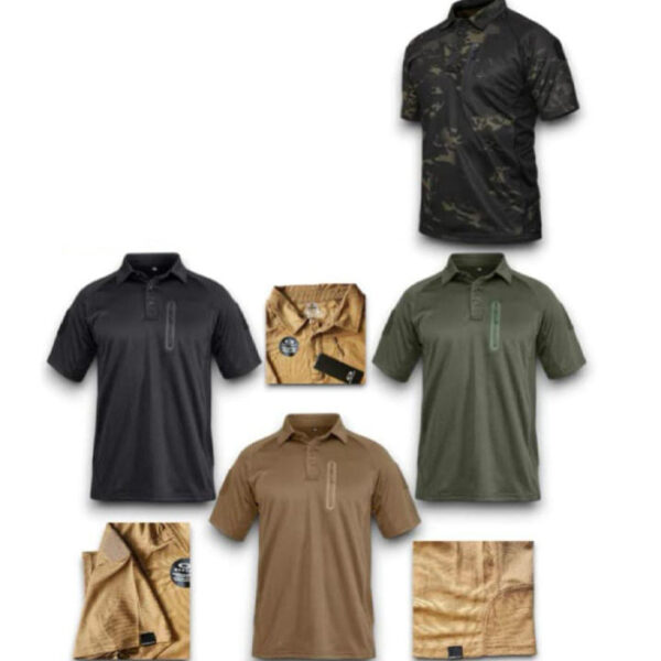Polo Táctico Cuello Camisa