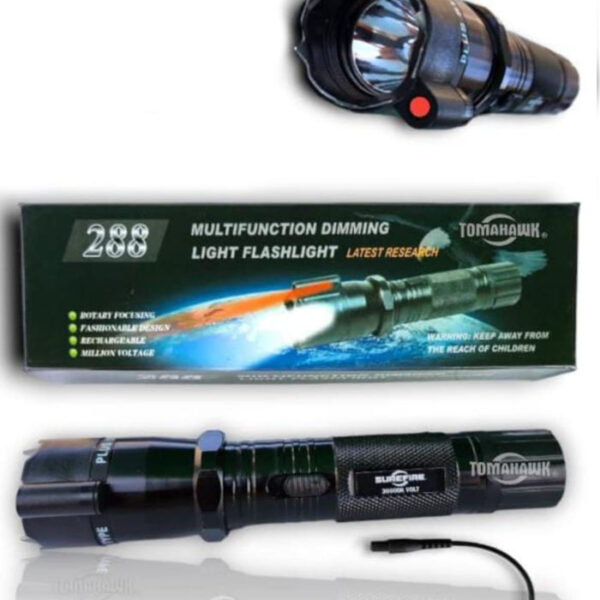 Linterna Electroshock con Laser Tomahawk